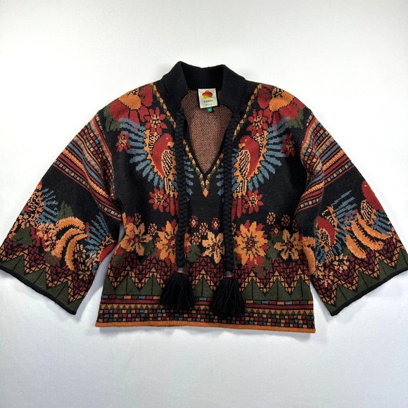 Farm Rio Macaw Ballet Ainika Sweater Sz XS (Fits S-L) Wool Blend Oversized Rare - Picture 3 of 16